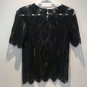 Zara black laced top